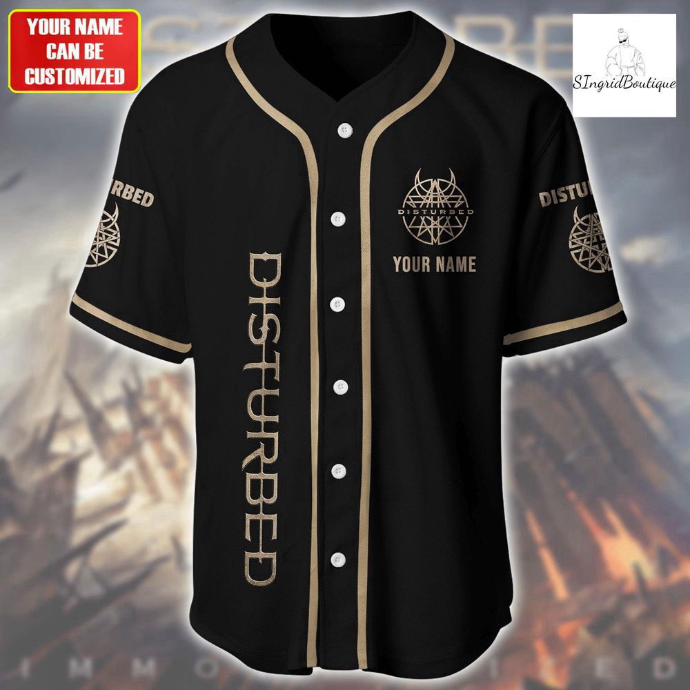 Disturbed Jersey Shirt, Personalized Disturbed Baseball Jersey For Men Women (Image 2)