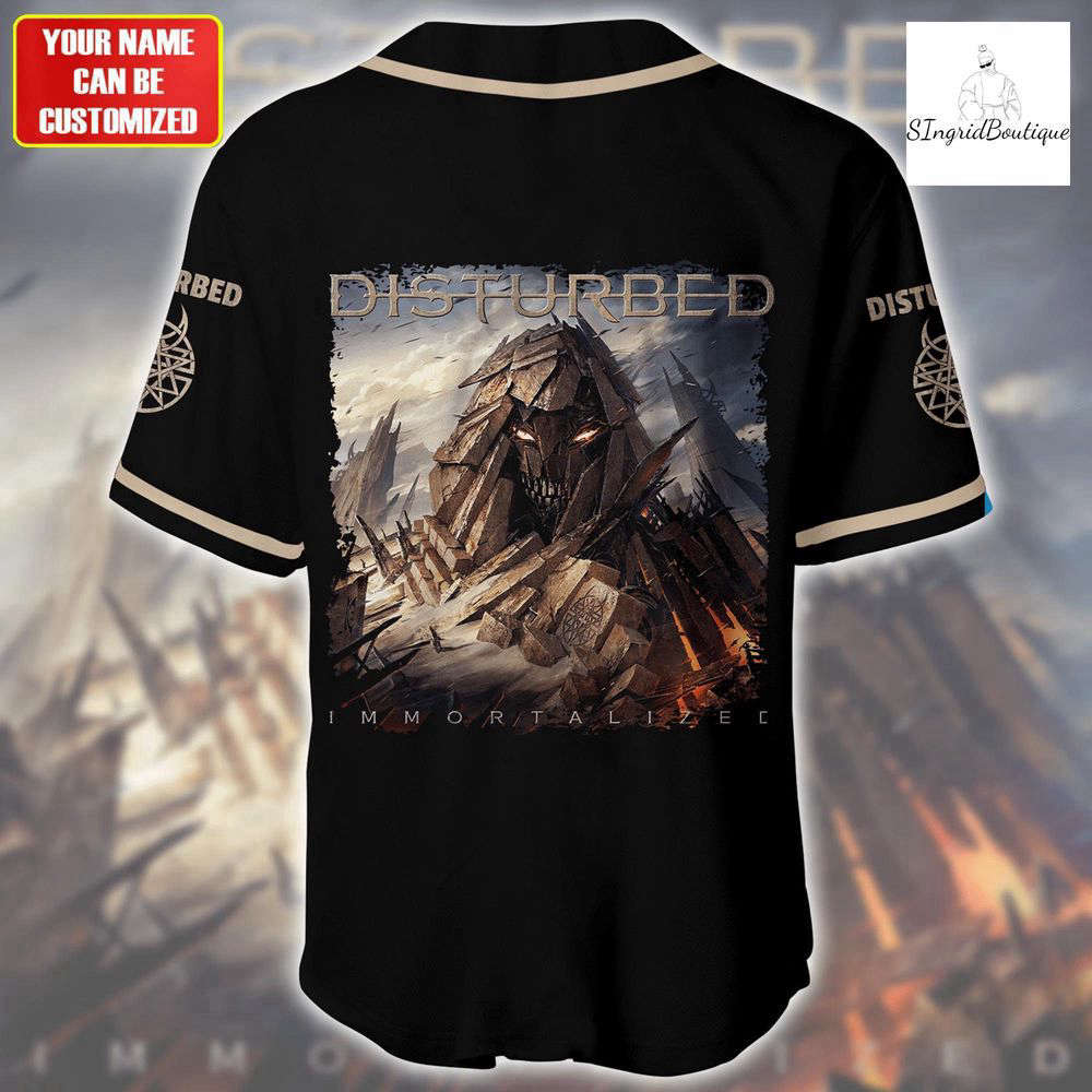 Disturbed Jersey Shirt, Personalized Disturbed Baseball Jersey For Men Women (Image 3)