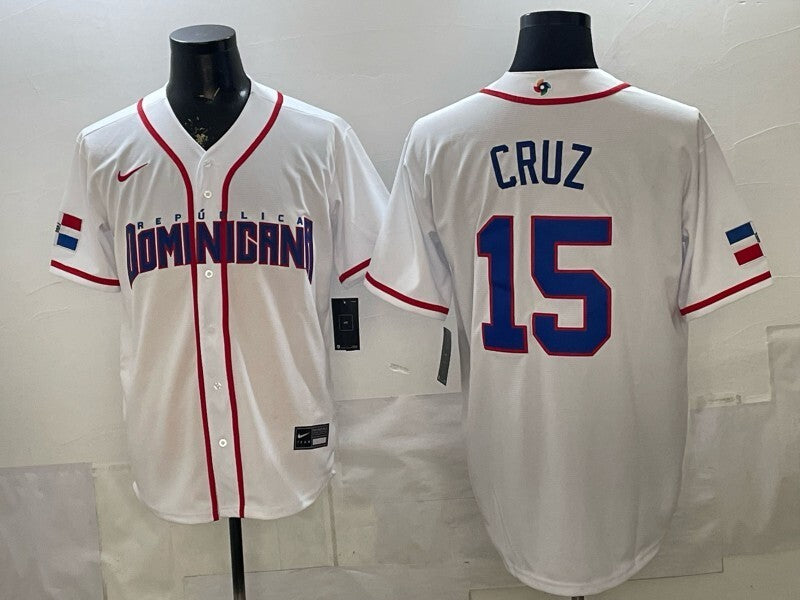 dominican republic baseball #15 oneil cruz white 2026 world baseball classic 26 Adult