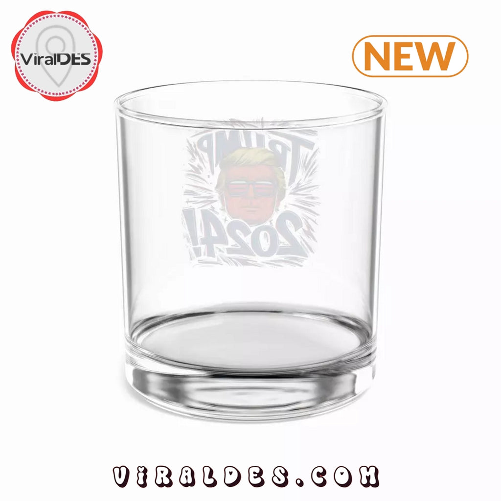 Donald Trump 2024 Whiskey Glass