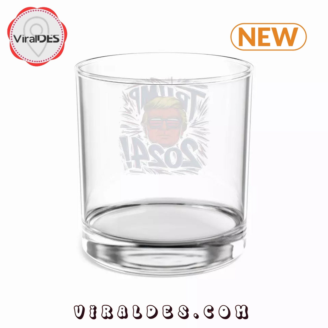 Donald Trump 2024 Whiskey Glass