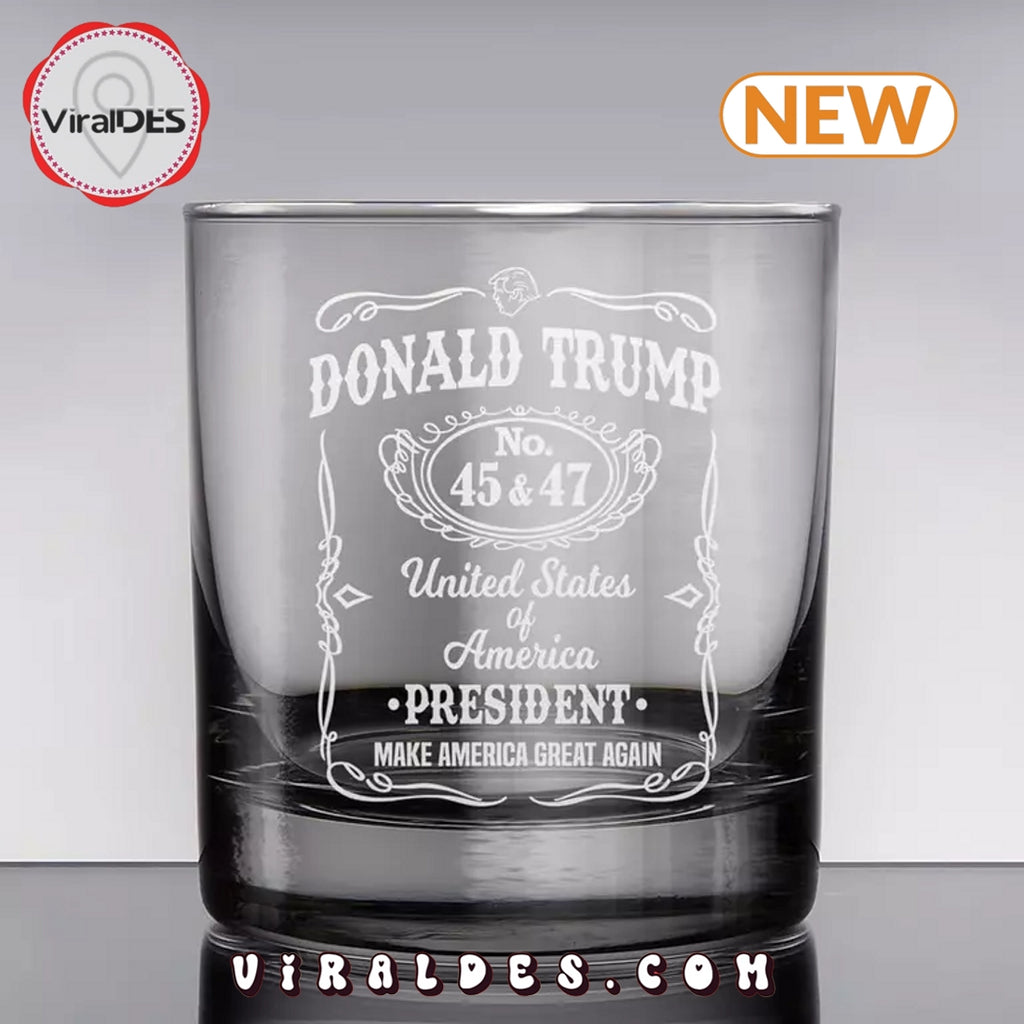 Donald Trump Presidency Whiskey Glass