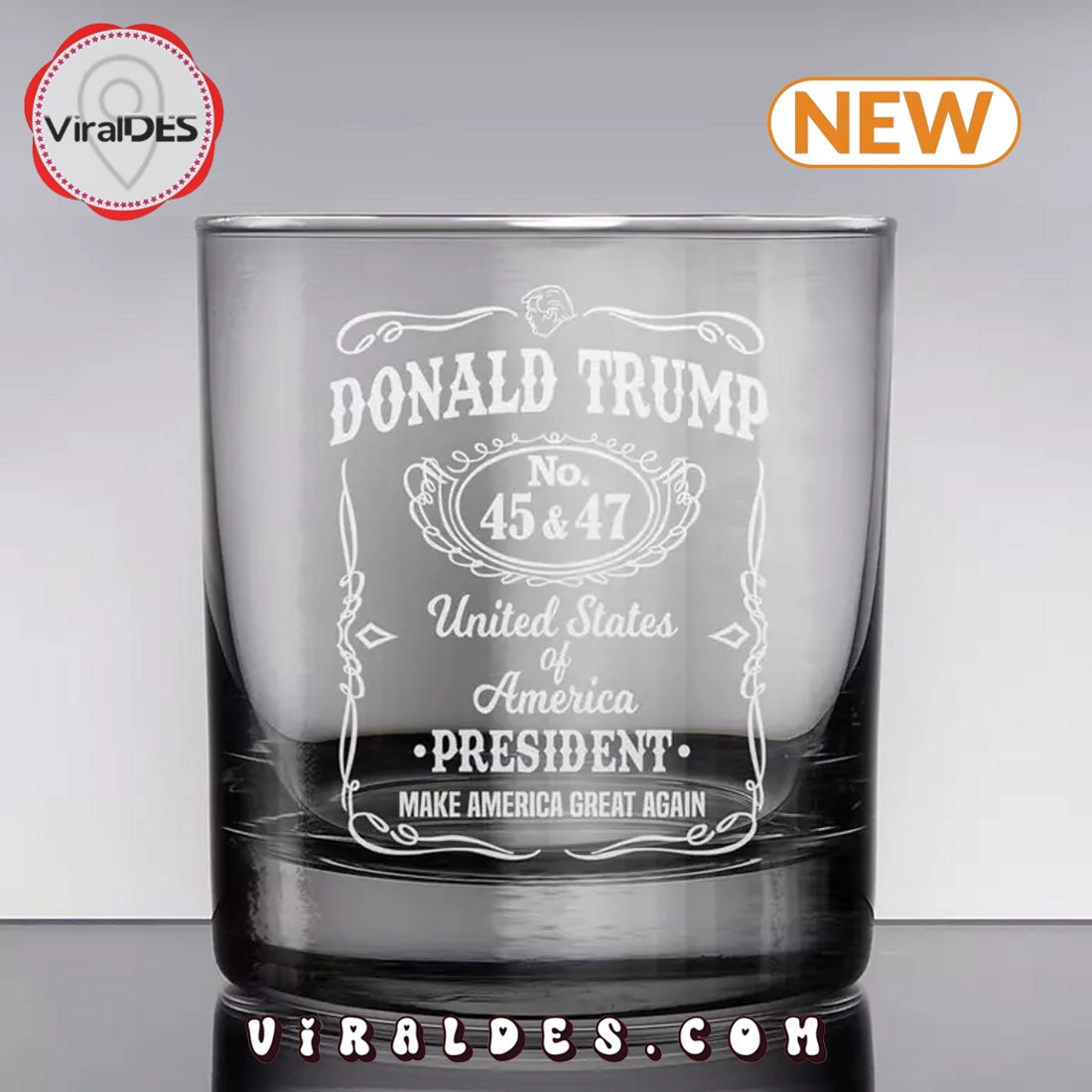 Donald Trump Presidency Whiskey Glass