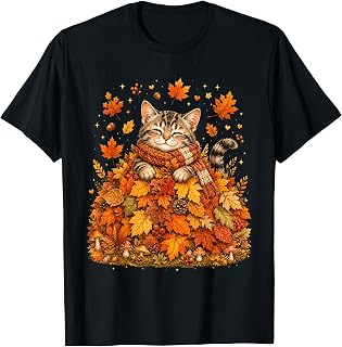 Pumpkin Season Autumn Kitten Lover Fall Cat Unisex T-shirt, Sweatshirt, Hoodie (1)