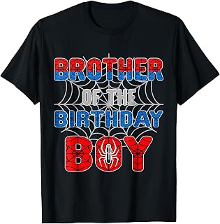 Spider Web Birthday Party Brother Birthday Boy Unisex T-shirt, Sweatshirt, Hoodie (1)