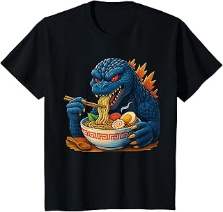 Kaiju Eating Ramen Japanese Monster Eating Ramen Unisex T-shirt, Sweatshirt, Hoodie (1)