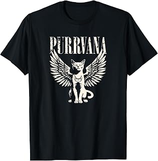 Purrvana Cat Parody 90s Grunge Rock Music Unisex T-shirt, Sweatshirt, Hoodie (1)