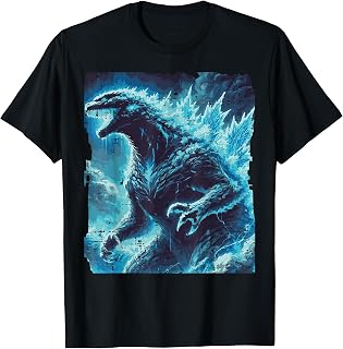 Japanese Blue Kaiju Monster Art Teens Unisex T-shirt, Sweatshirt, Hoodie (1)