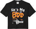 He'S Boo Matching Halloween Pajama Couples She'S Boo Comfort Colors Crop (1)