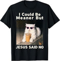 Could Meaner Jesus Said Cat Iced Coffee Faith Unisex T-shirt, Sweatshirt, Hoodie (1)