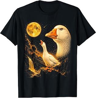 Howling Moon Silly Goose Meme 90s Animal Vintage Unisex T-shirt, Sweatshirt, Hoodie (1)