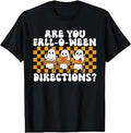 Halloween Teacher Fall-O-Ween Directions Spooky Unisex T-shirt, Sweatshirt, Hoodie (1)