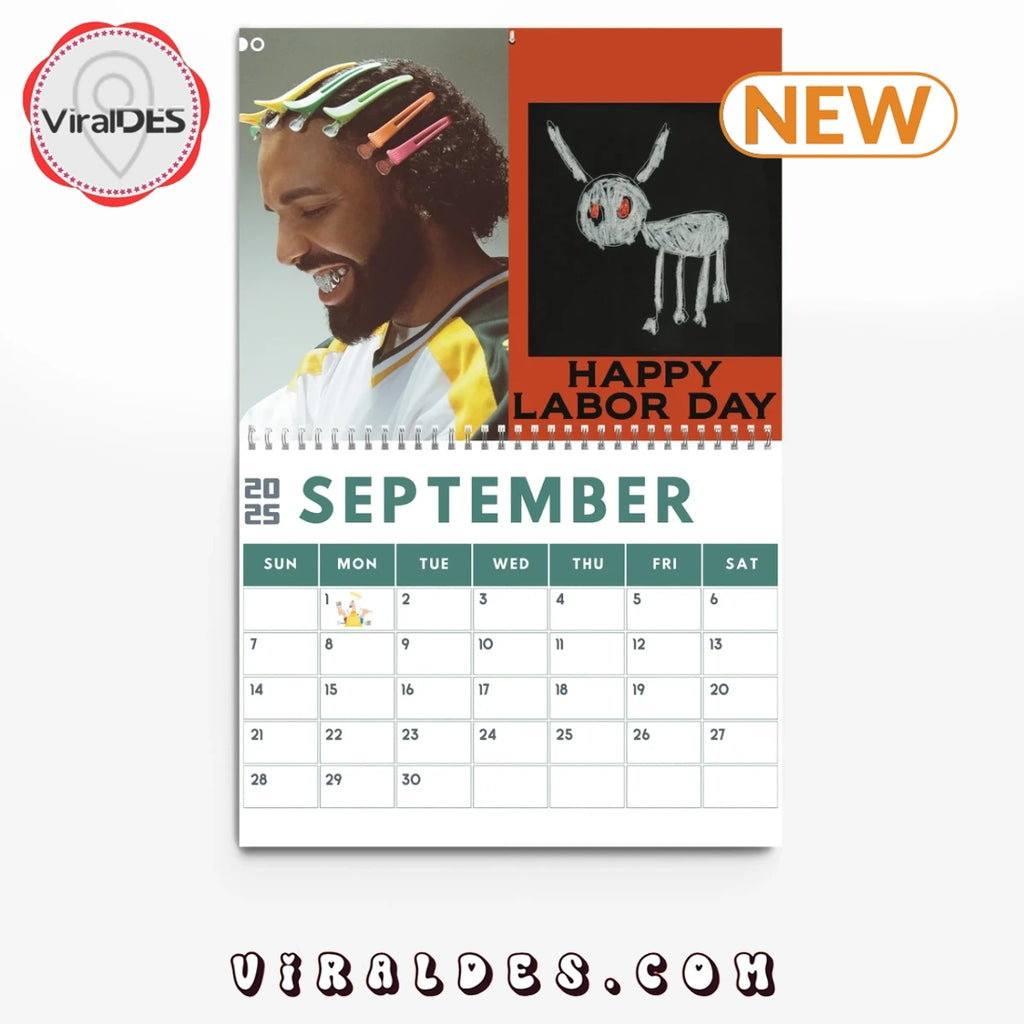 Drake Rapper 2025 New Year Calendar