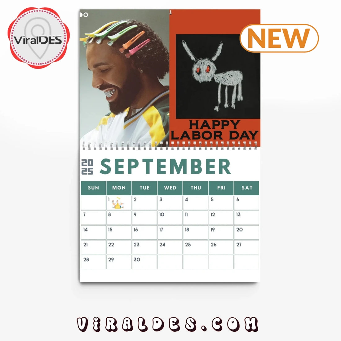 Drake Rapper 2025 New Year Calendar