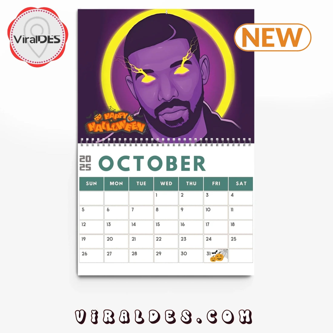 Drake Rapper 2025 New Year Calendar