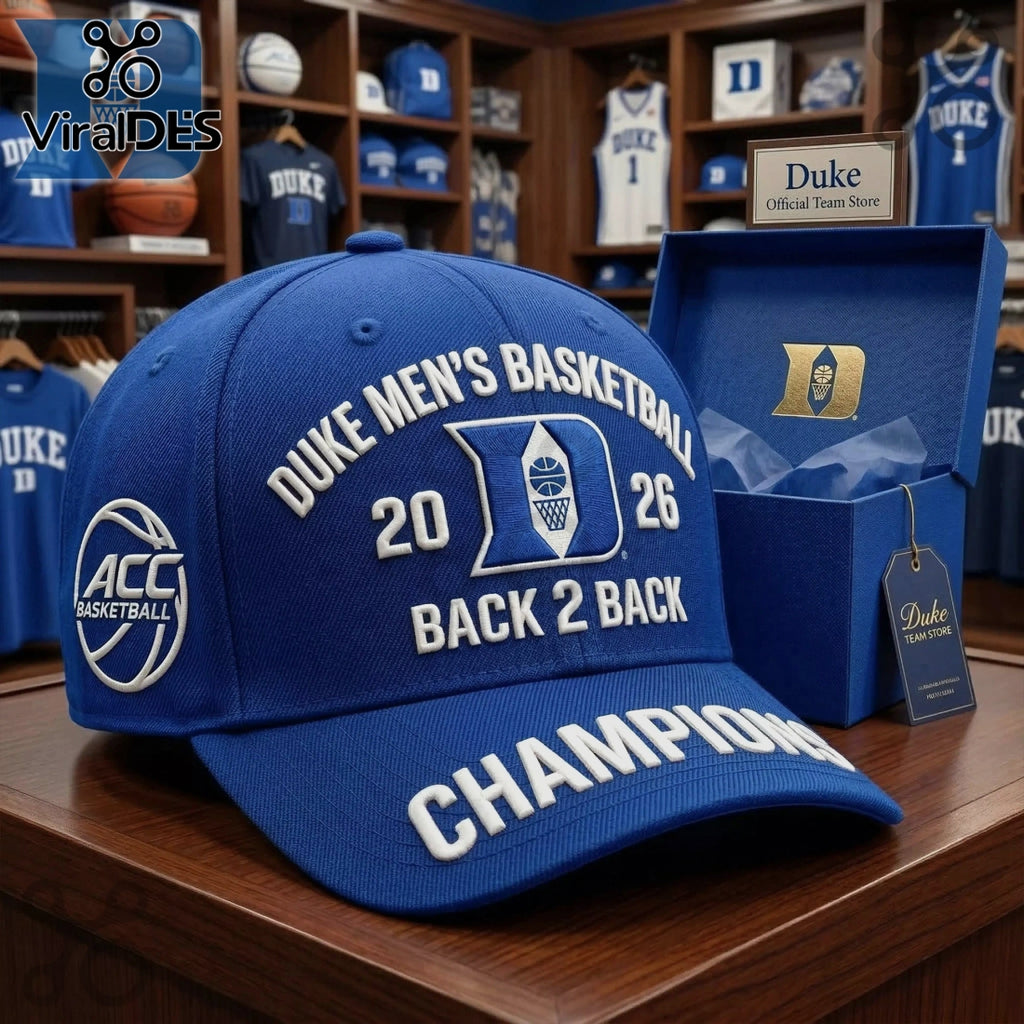 Duke Basketball 2026 Back 2 Back Champions Premium Cap