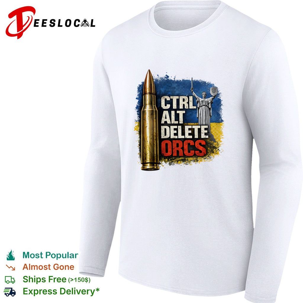 Ctrl Alt Delete Orcs Ukraine Motherland Monument Bullet shirt