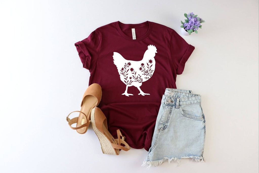 Floral Chicken T-Shirt