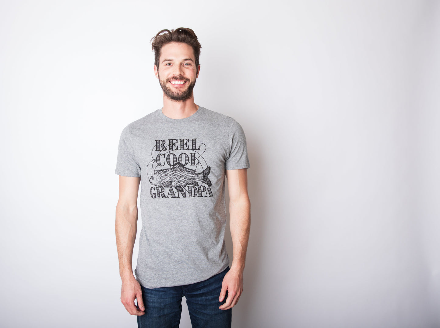 Reel Cool Grandpa Men's T Shirt Hoodie, Sweatshirt | WearSparks.com (Image 2)