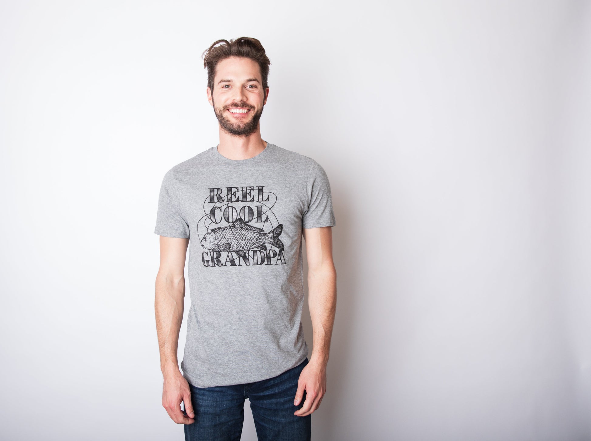 Reel Cool Grandpa Men's T Shirt Hoodie, Sweatshirt | WearSparks.com (Image 2)