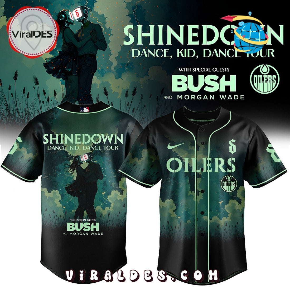 Edmonton Oilers x Shinedown Tour 2025 Jersey