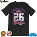 Arizona Wildcats Big 12 Tournament Champions 2026 Roster Signatures Shirt