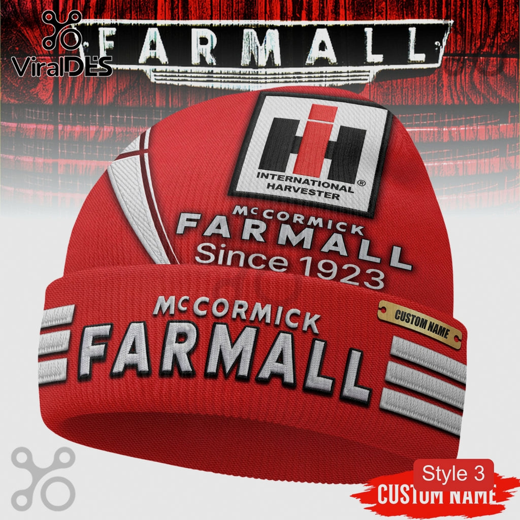 Farmall McCormick International Harvester Logo Premium Beanie Hat