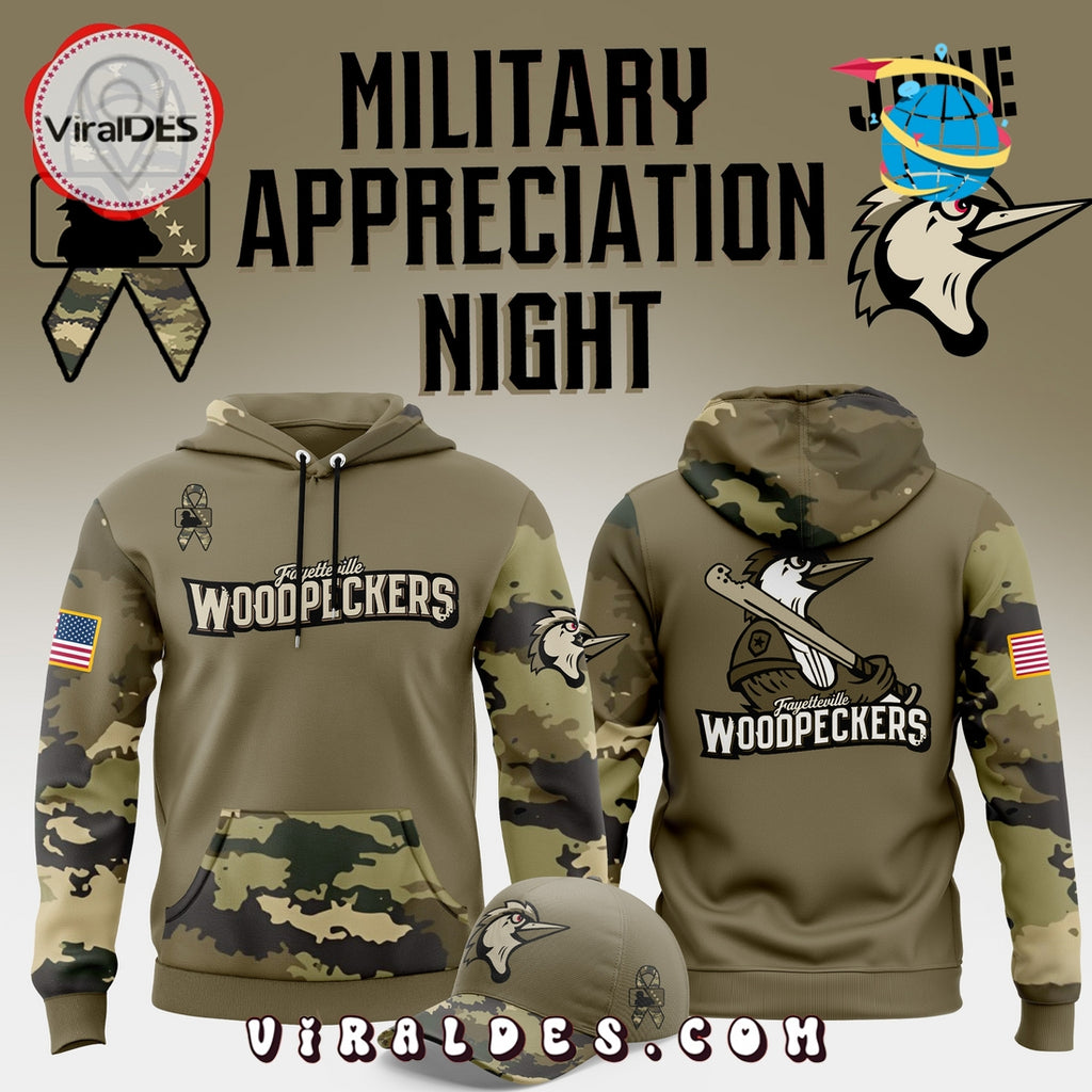 Fayetteville Woodpeckers Military Appreciation Hoodie, Long Pants