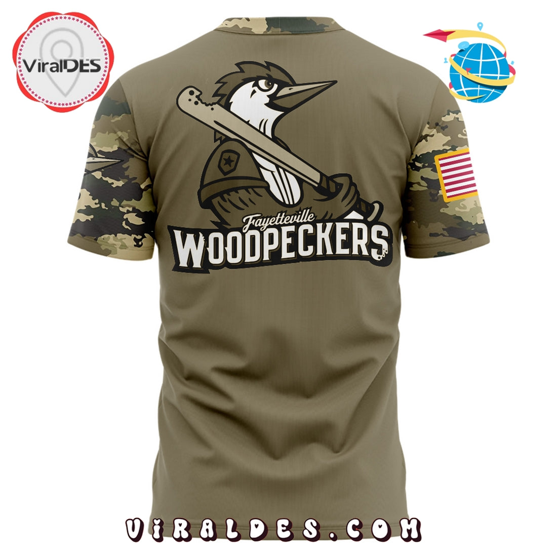 Fayetteville Woodpeckers Military Appreciation Night Hoodie