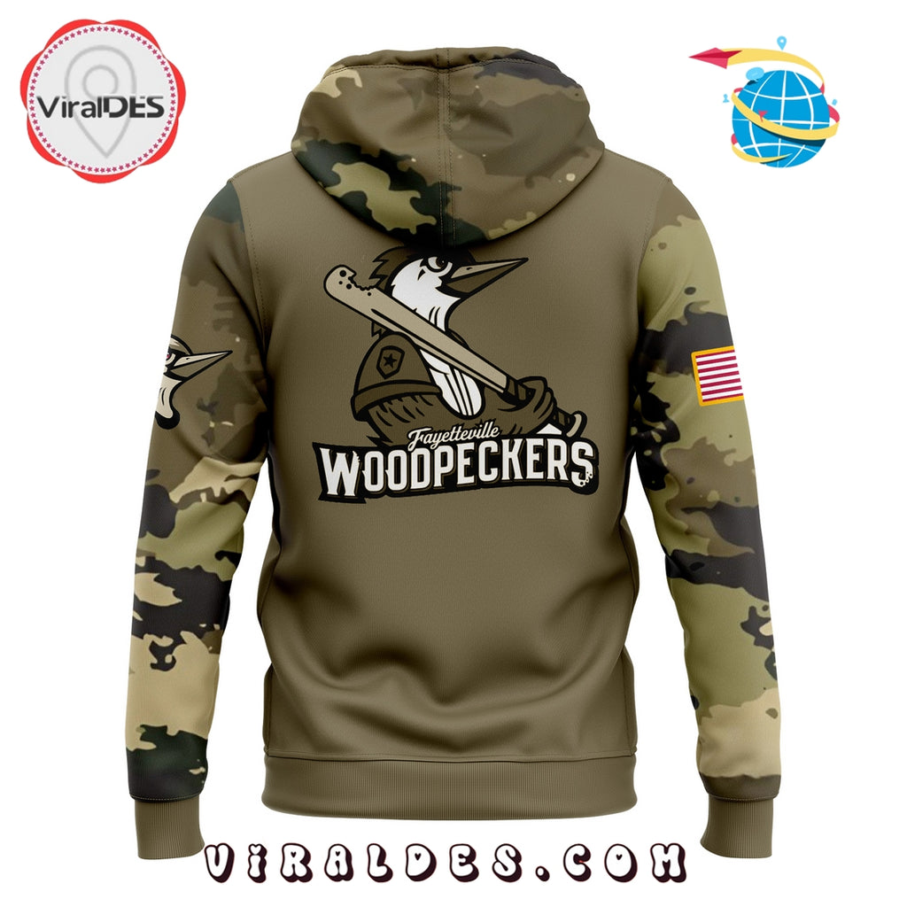 Fayetteville Woodpeckers Military Appreciation Night Hoodie