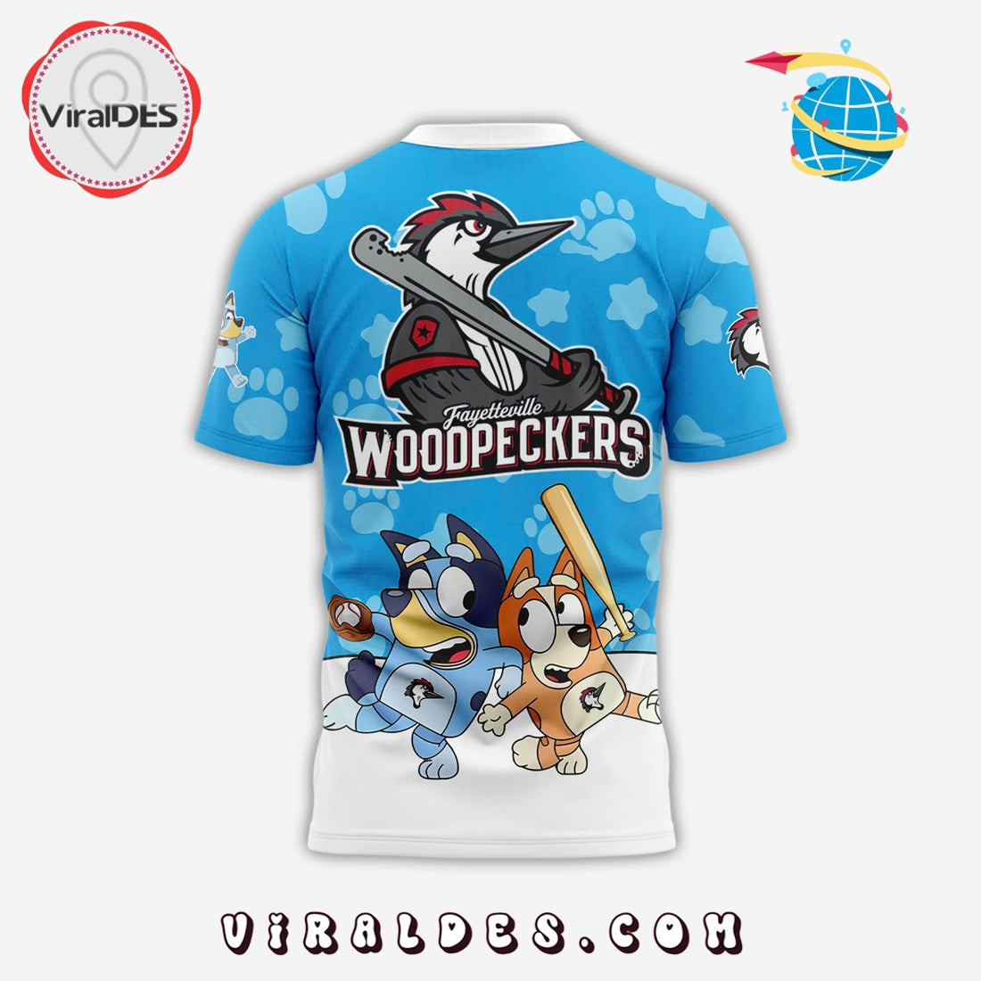 Fayetteville Woodpeckers x Bluey Day Hoodie 2025