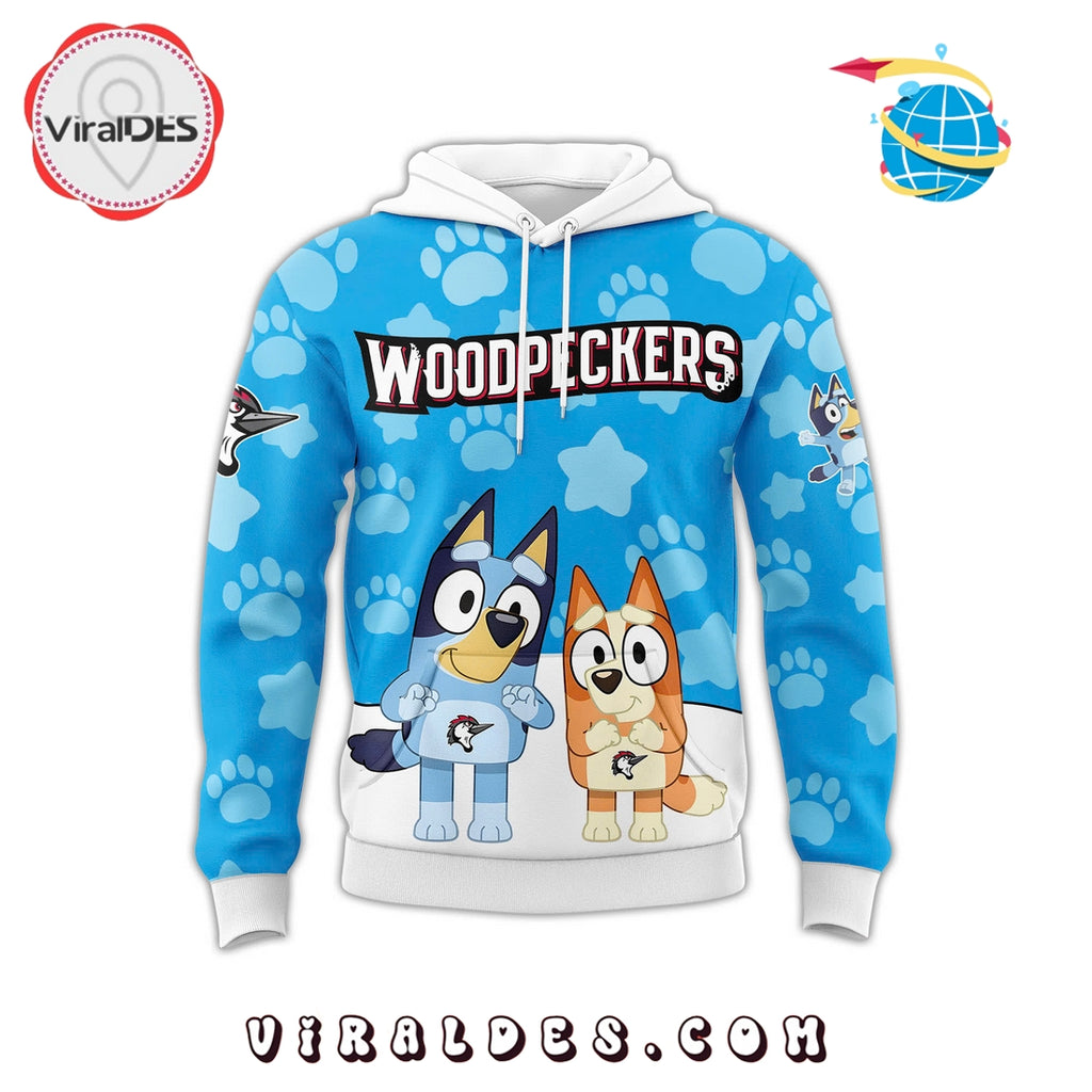 Fayetteville Woodpeckers x Bluey Day Hoodie 2025