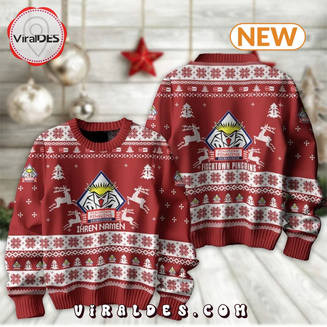 Fischtown Pinguins 2024 Christmas Ugly Sweater