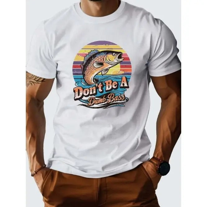 fishing men's T-shirt with comfort fit Made in USA