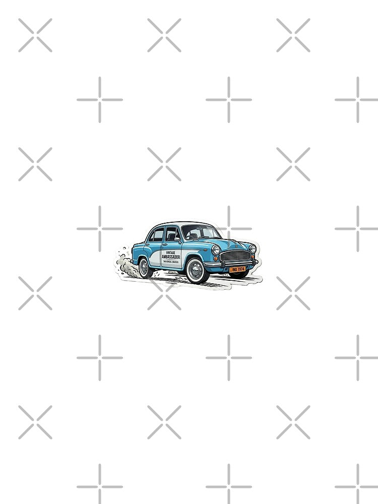 Vintage Ambassador: The Bengal Cruiser Sticker by Suyashjadhav