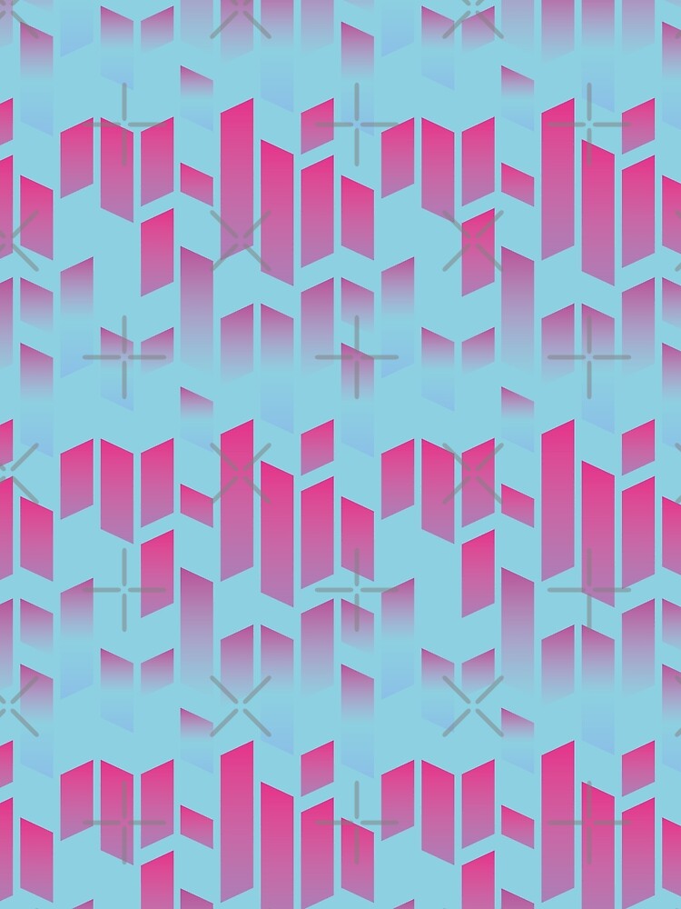 Pink abstract parallel rectangle shapes by Marlene Wagenhofer