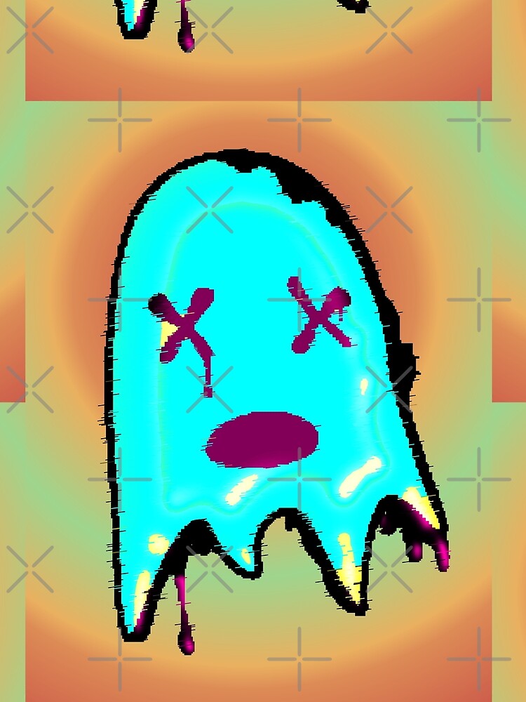 With lots of flow and style / turquoise ghost Halloween by AstronautMerch