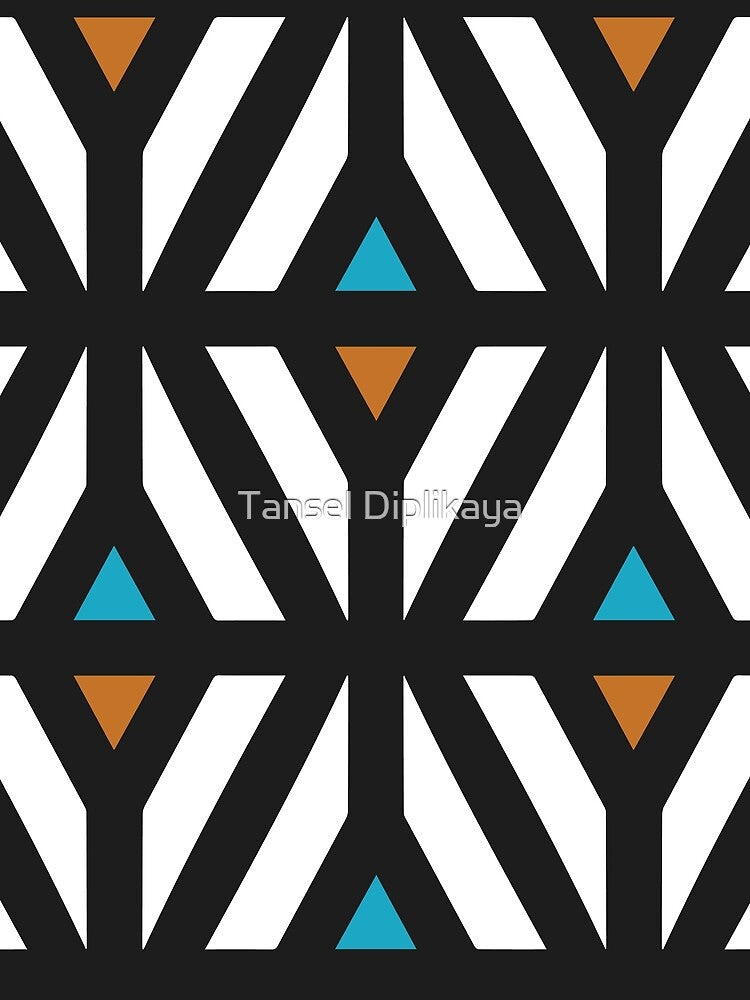 Futuristic pyramid shapes tile by Tansel Diplikaya