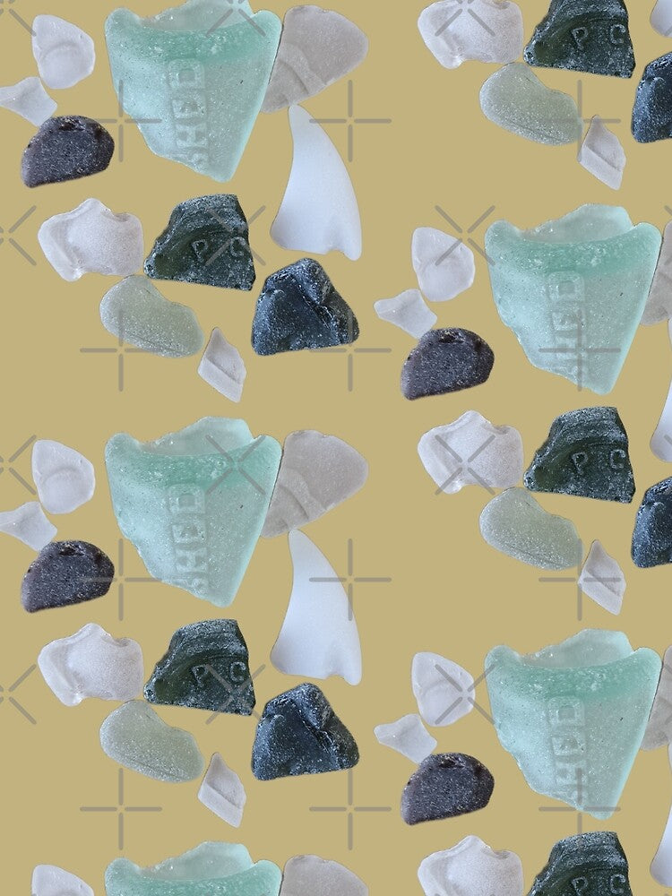 Sacred Cornish Sea Glass Healing -  Sand Beach Ancestral Camo by energyoflove333