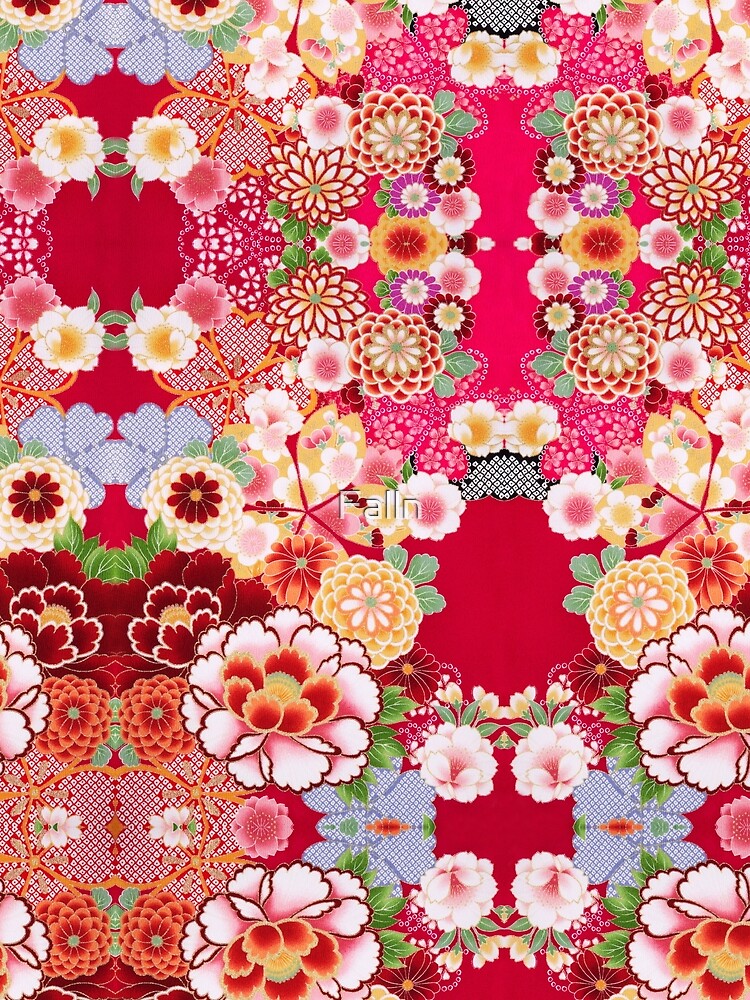 Red Floral Burst by Falln