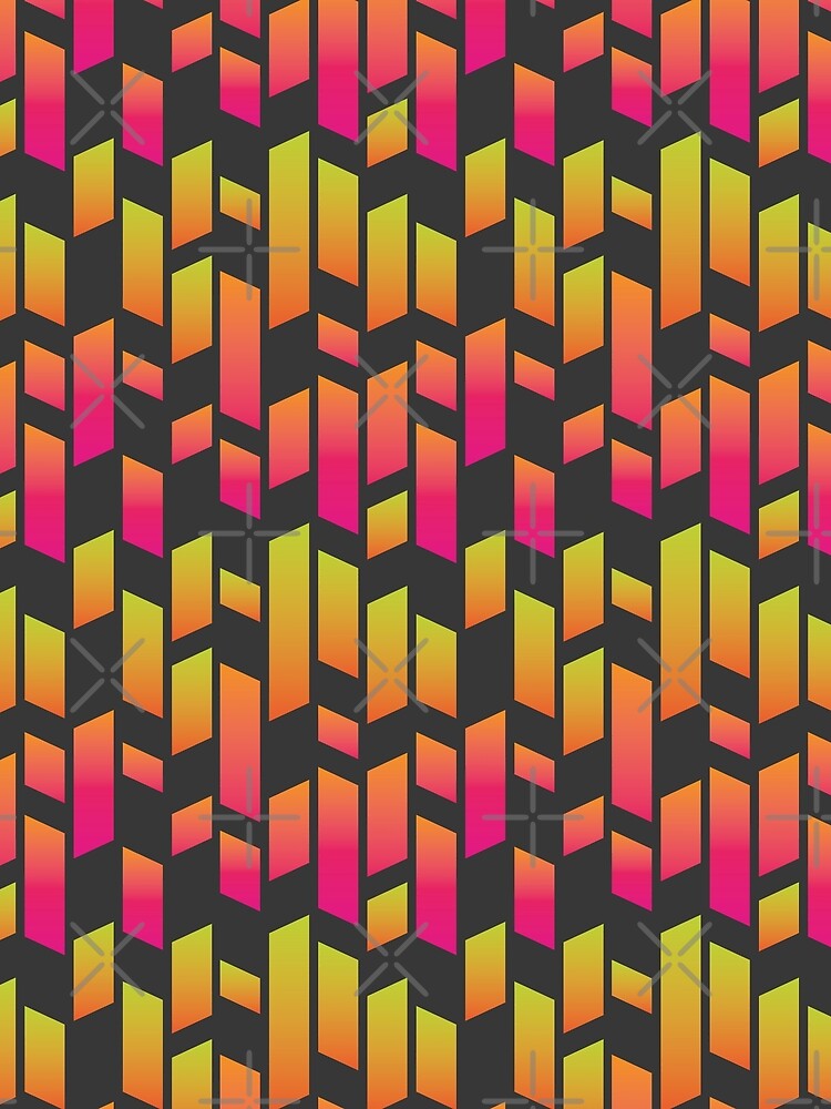 Neon abstract parallel rectangle shapes by Marlene Wagenhofer