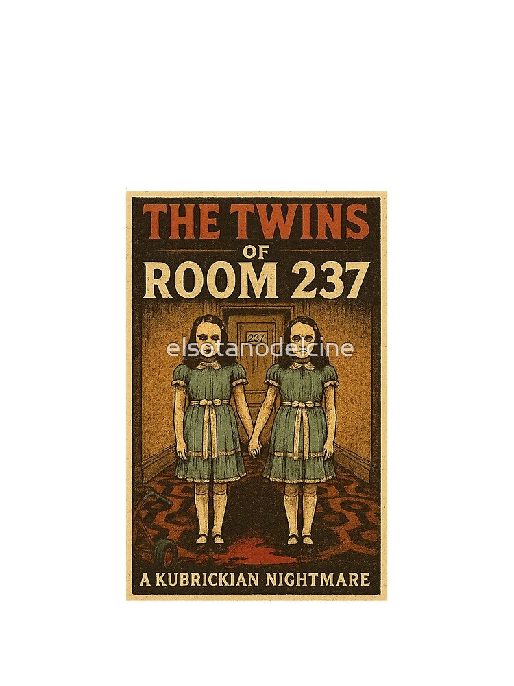 The Twins of Room 237 – Retro psychological horror fan art by elsotanodelcine