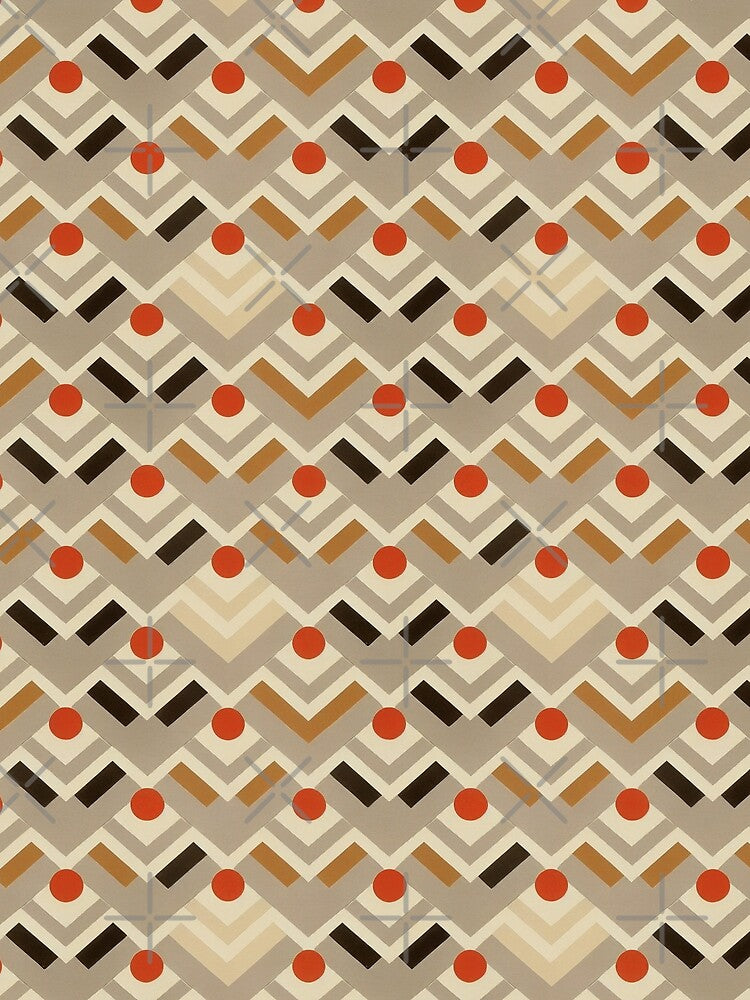 Flat geometric design with red circles by YeKnot