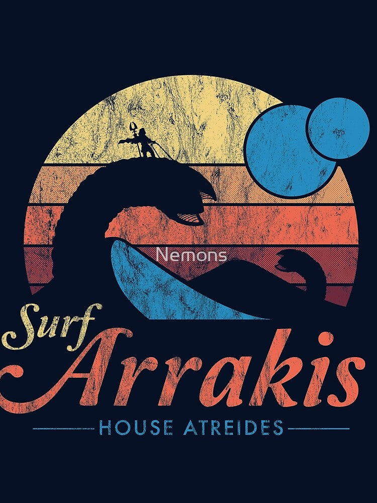 Visit Arrakis - Vintage Distressed Surf - Dune - Sci Fi by Nemons