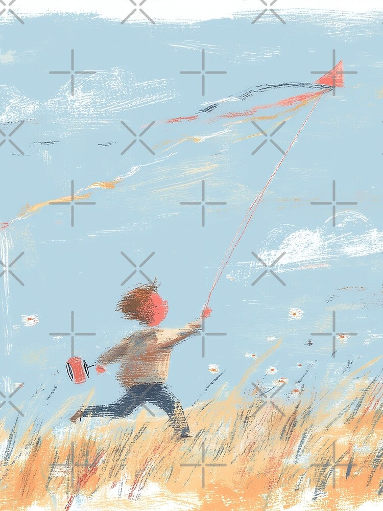 Running Free with a Kite by Dusk Atelier