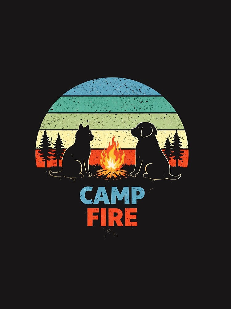 camp fire dog and cat by Lucasbastie1215