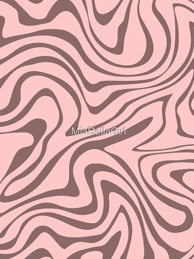 Pink & Brown Retro Pattern by AESTHETISCAPES