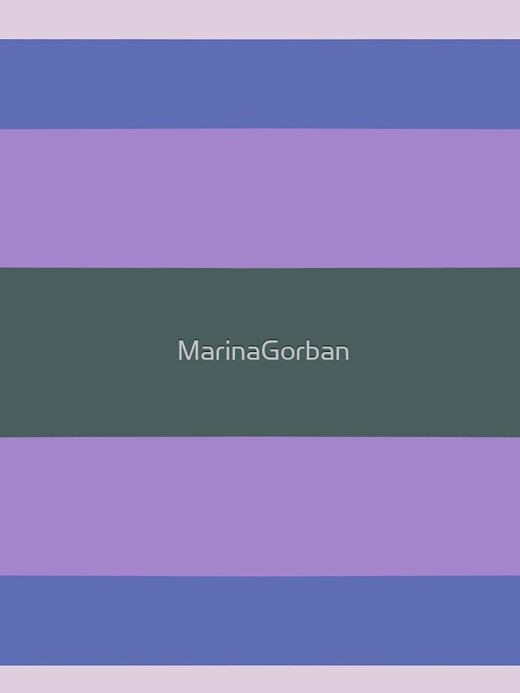 Retro Color Stripe Lilac, Blue, Hunter Green, Pale Mauve by ViewerEqualsPhoton