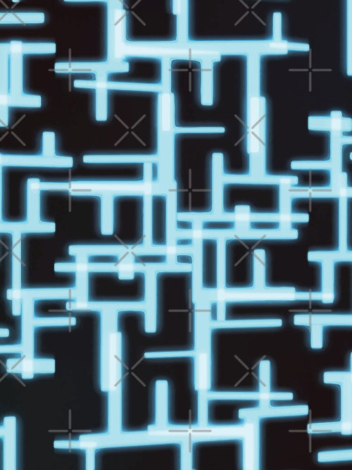 Abstract Shapes With Blue Glow by savesarah