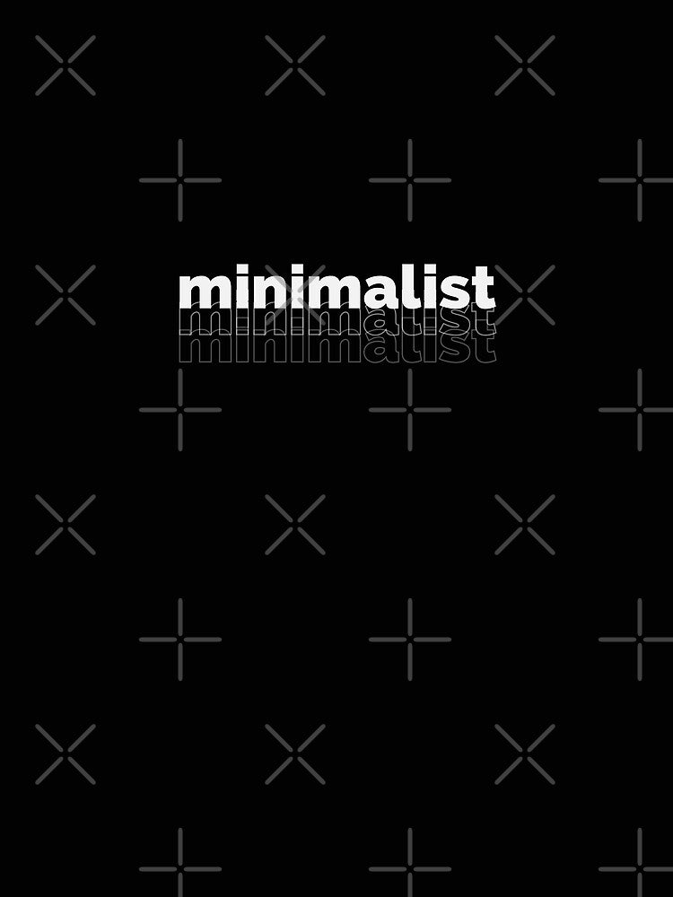 Minimalist - Repetitive Minimal Text Design - Minimalist Word by The Red Nox